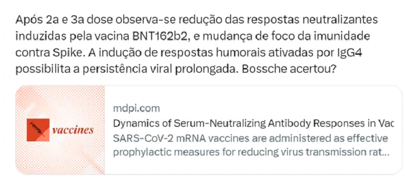 É falsa a informação que a aplicação de múltiplas doses da vacina contra Covid-19 pode criar um “super-vírus”