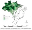 Mapa de risco por município de infecção, Brasil, 2010