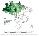 Mapa de risco por município de infecção, Brasil, 2013