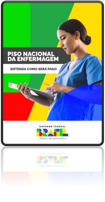Capa da Cartilha sobre o Piso Nacional de Enfermagem