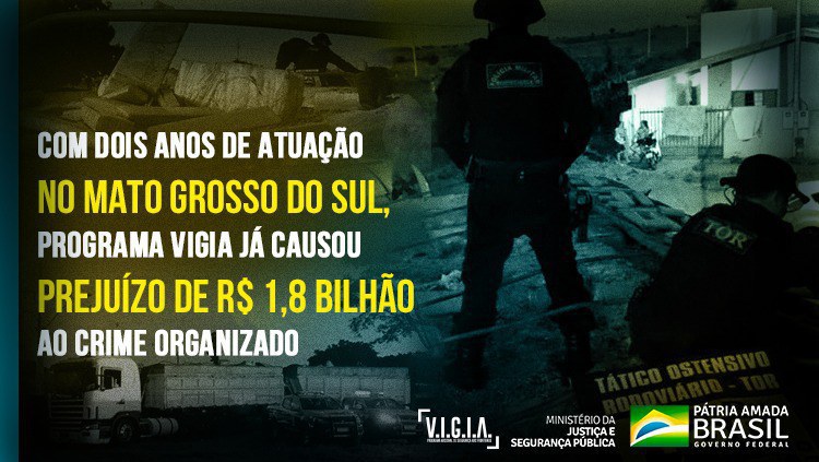 Com dois anos de atuação no Mato Grosso do Sul, programa VIGIA já causou prejuízo de R$ 1,8 bilhão ao crime organizado