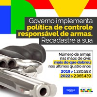 Governo Federal implementa política de controle responsável de armas. Recadastre a sua