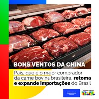 China reabre mercado para importação de carne bovina brasileira