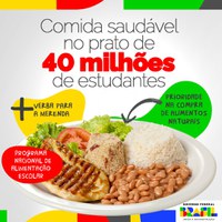 Acordo interministerial prioriza a aquisição de alimentos naturais para 40 milhões de estudantes