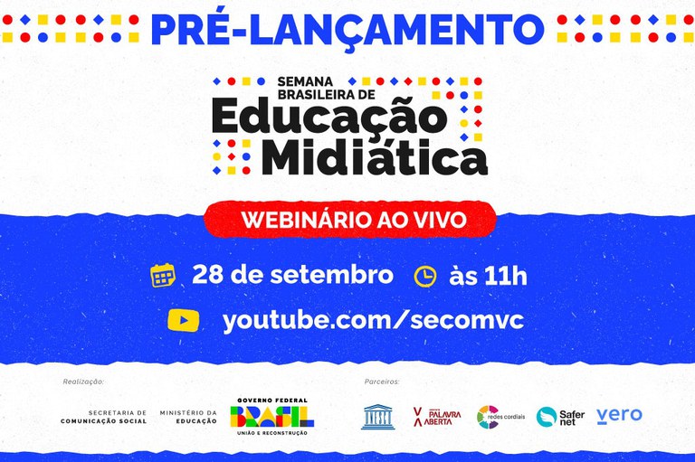 Webinário de lançamento da Semana de Educação Midiática