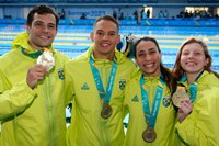 Com brilho e recorde da natação, Brasil chega a 23 medalhas no Pan do Chile
