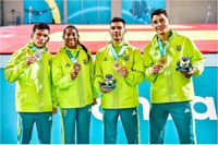 Em dia de oito ouros, Brasil supera 100 medalhas e chega à terceira posição geral