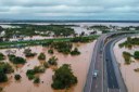 Foto aérea das cheias no Rio Grande do Sul