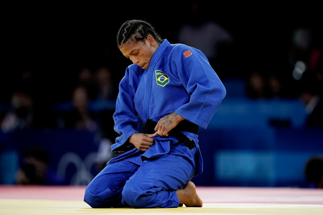 Rafaela teve chances de medalha na semifinal e na disputa do bronze: por pouco. Foto: Alexandre Loureiro / COB