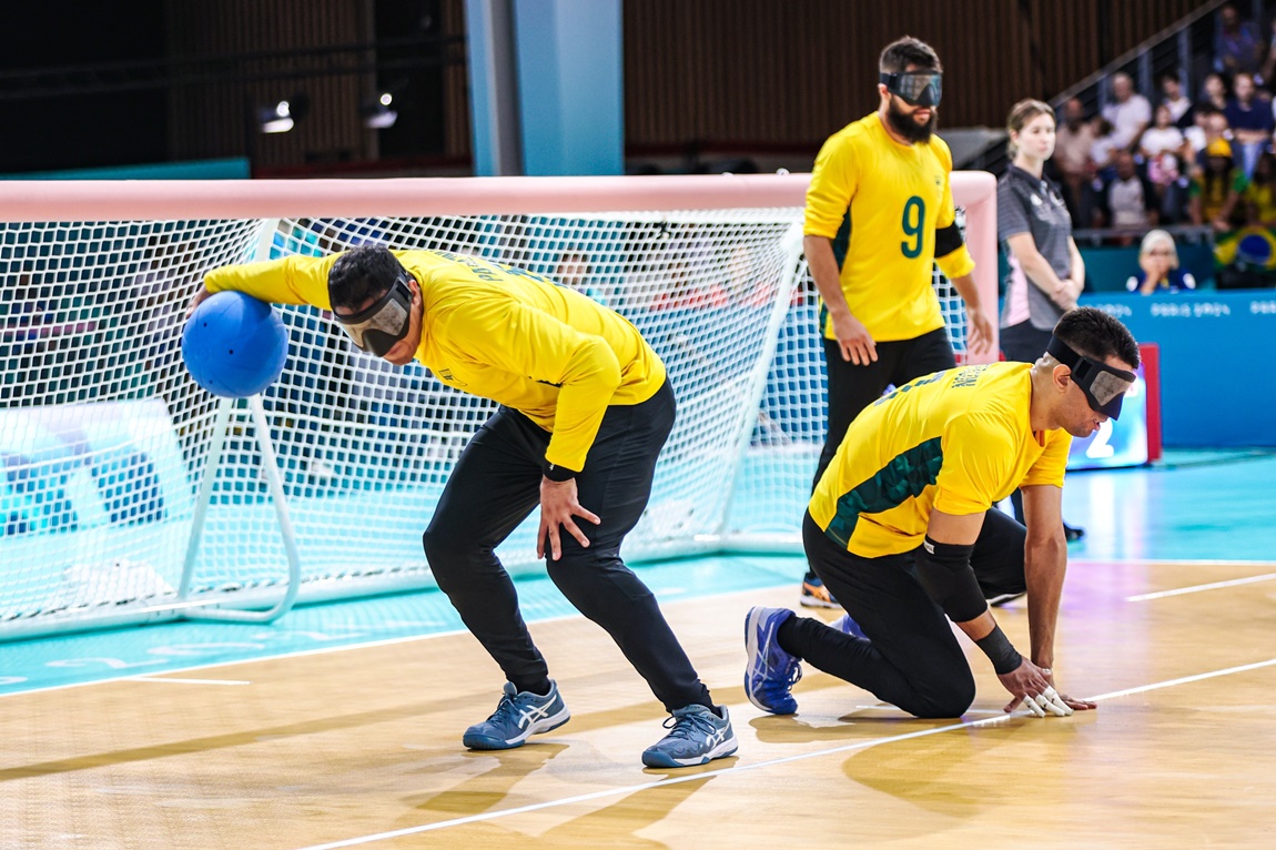 Equipe brasileira de goalball começou com vitória sobre os anfitriões franceses. Foto: Ana Patrícia Almeida/CPB