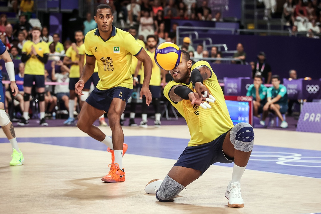 Não deu para a seleção brasileira de vôlei masculino. Derrota para os EUA por 3 sets a 1 nas quartas de final. Foto: Gaspar Nóbrega / COB