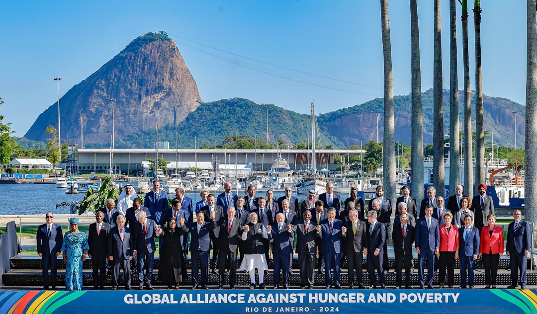 Lançamento da Aliança Global contra a Fome e a Pobreza: marco da presidência brasileira à frente do G20. Foto: Ricardo Stuckert /PR