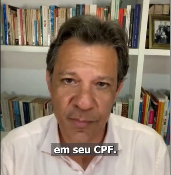 Video falso de ministro Haddad e simulação de site do governo conduzem pessoas a caírem em golpe