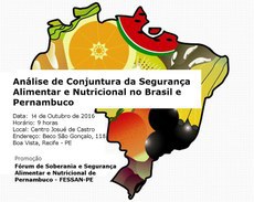 Pernambuco promove evento sobre o Dia Mundial da Alimentação