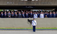 Gustavo Bebianno participa de cerimônia de passagem de Comando da Aeronáutica