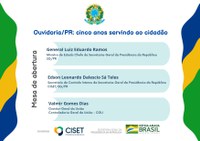 Ouvidoria da Presidência da República completa cinco anos e promove evento para tratar dos principais desafios e inovações da área