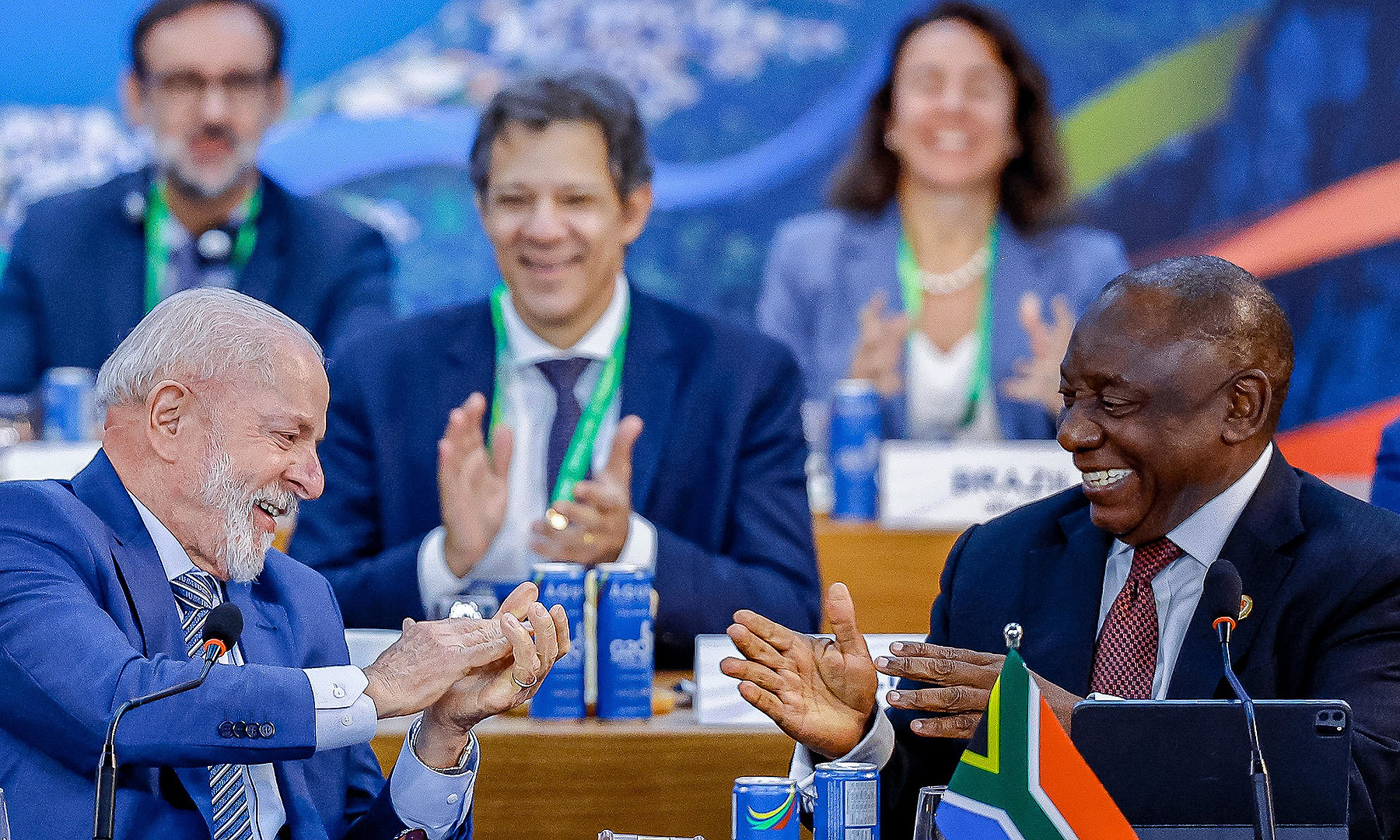 Novo presidente do G20, o líder da África Sul, Cyril Ramaphosa, garantiu ao presidente Lula que dará sequência às iniciativas do G20 Social