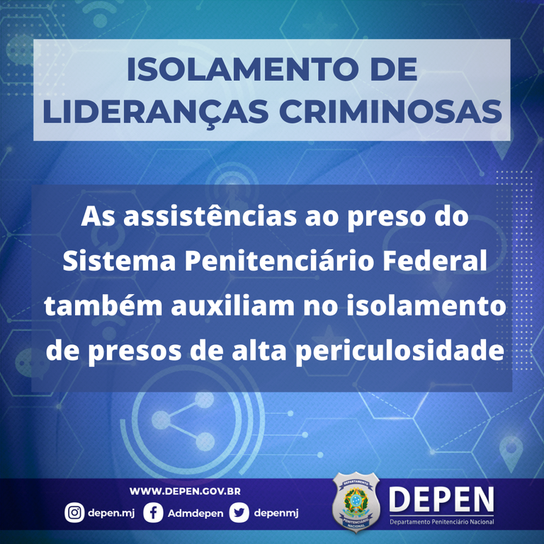 assistencia SPF - penitenciarias federais