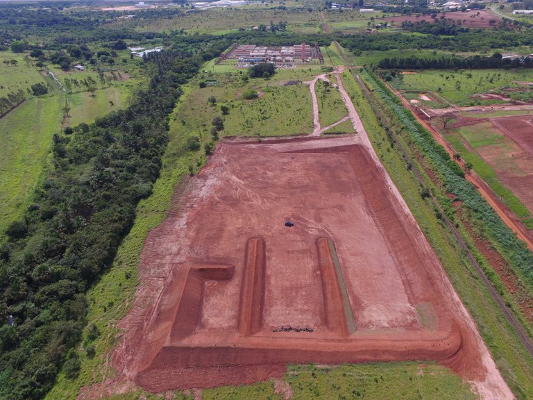 Área da construção do Estande