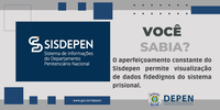 Você sabia que o aperfeiçoamento constante do Sisdepen permite visualização de dados fidedignos do sistema prisional?