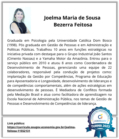 Joelma Maria de Sousa Bezerra Feitosa