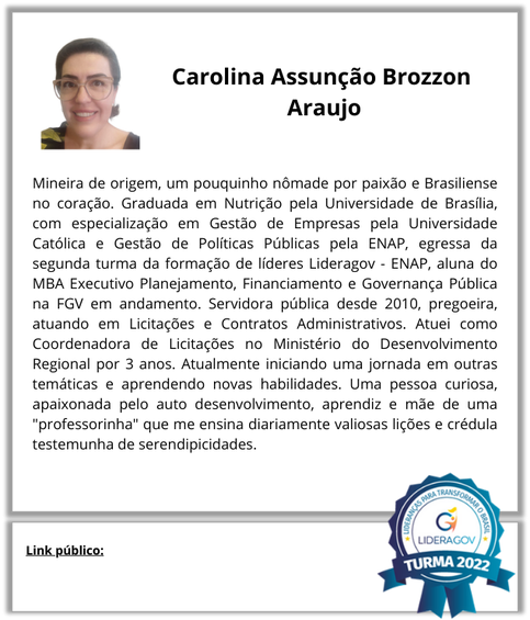 Carolina Assunção Brozzon  Araujo