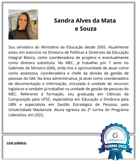 Sandra Alves da Mata  e Souza