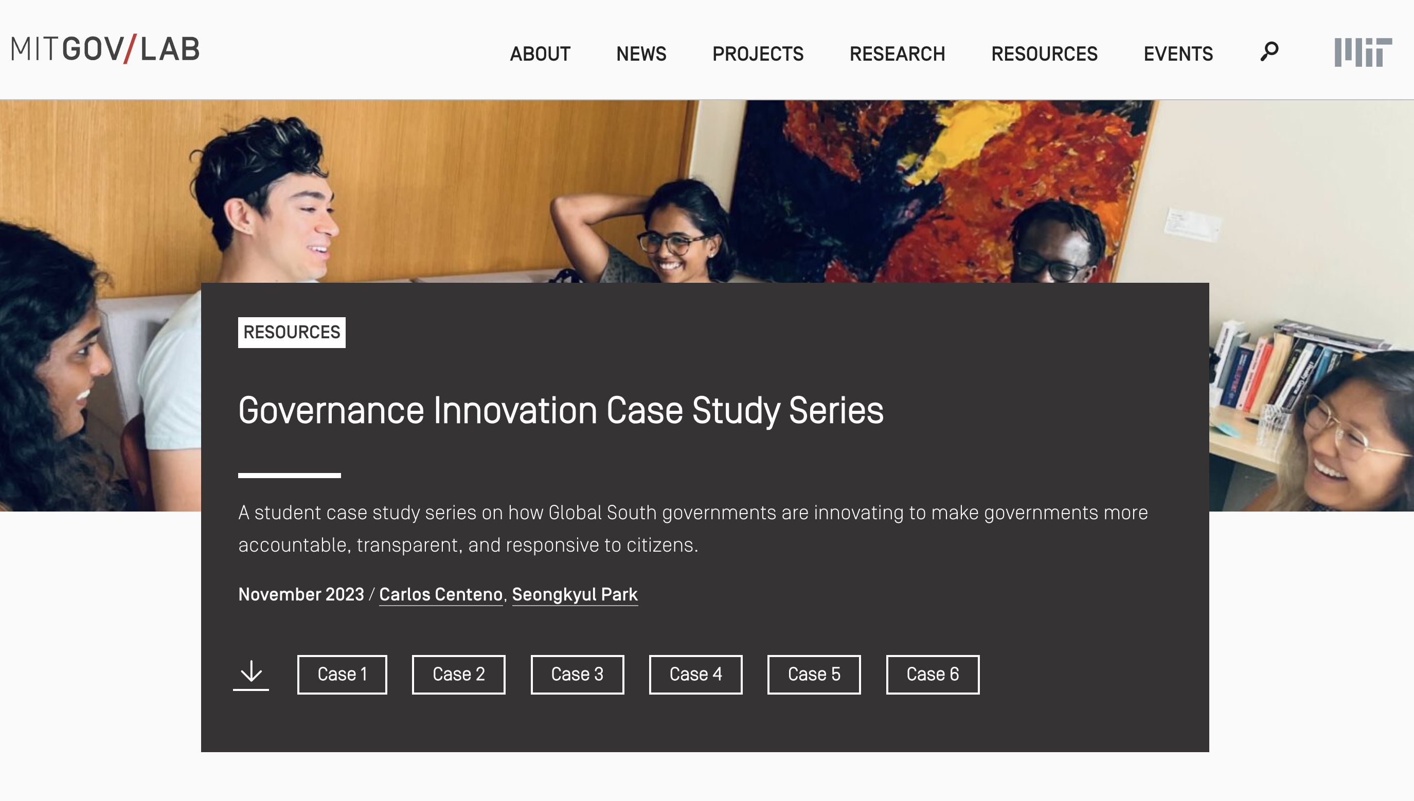 MIT GOV/LAB - Estudos de caso