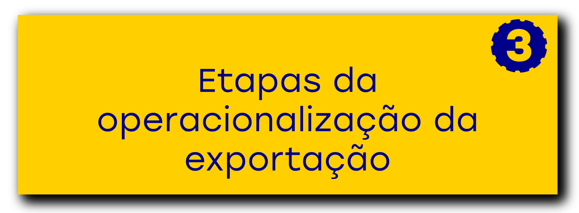 Etapas da operacionalização da exportação