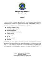 04.08.2014 - Governo federal convida povo Munduruku para reunião sobre consulta prévia