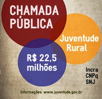 21.10.2014 - CHAMADA PÚBLICA: CNPq, Incra e SNJ abrem edital de R$ 22,5 milhões para projetos voltados à Juventude Rural