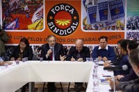 25.08.2015 - Rossetto visita a Força Sindical e reforça chamado para o Fórum sobre emprego, trabalho, renda e previdência