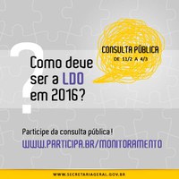 03.03.2015 - Amanhã é o último dia para contribuir com PLDO 2016