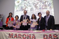 03.07.2015 - Na entrega da pauta da 5ª Marcha das Margaridas, manifestações contra o machismo e por mais autonomia das mulheres