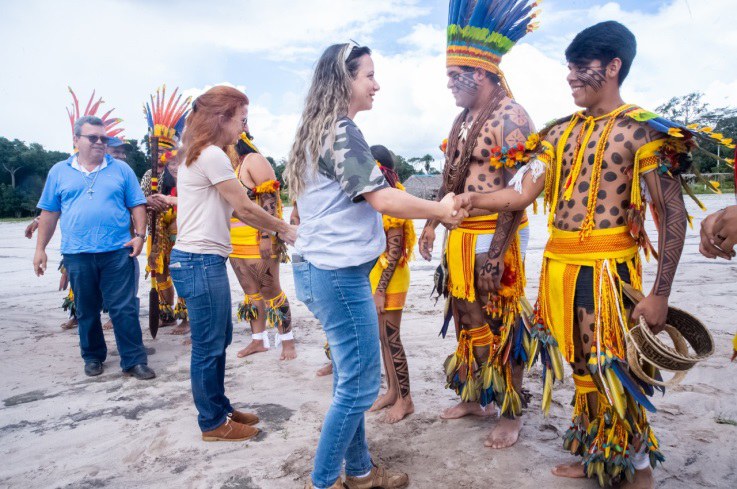 Representantes da SEAS/SeGov em visita aos Paresí. (Foto: FUNAI)