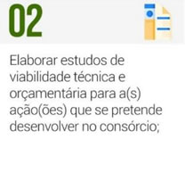 Elaborar estudos de viabilidade técnica e ocçamentária para a(s) ação(ões) que se pretende desenvolver no consórcio;