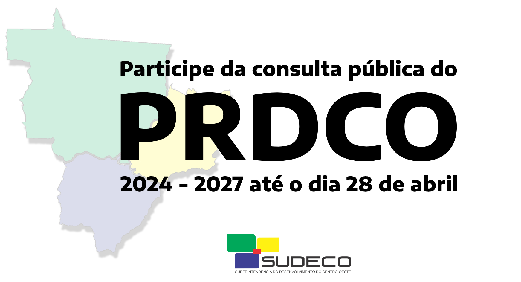 Banner PRDCO — Superintendência do Desenvolvimento do Centro-Oeste