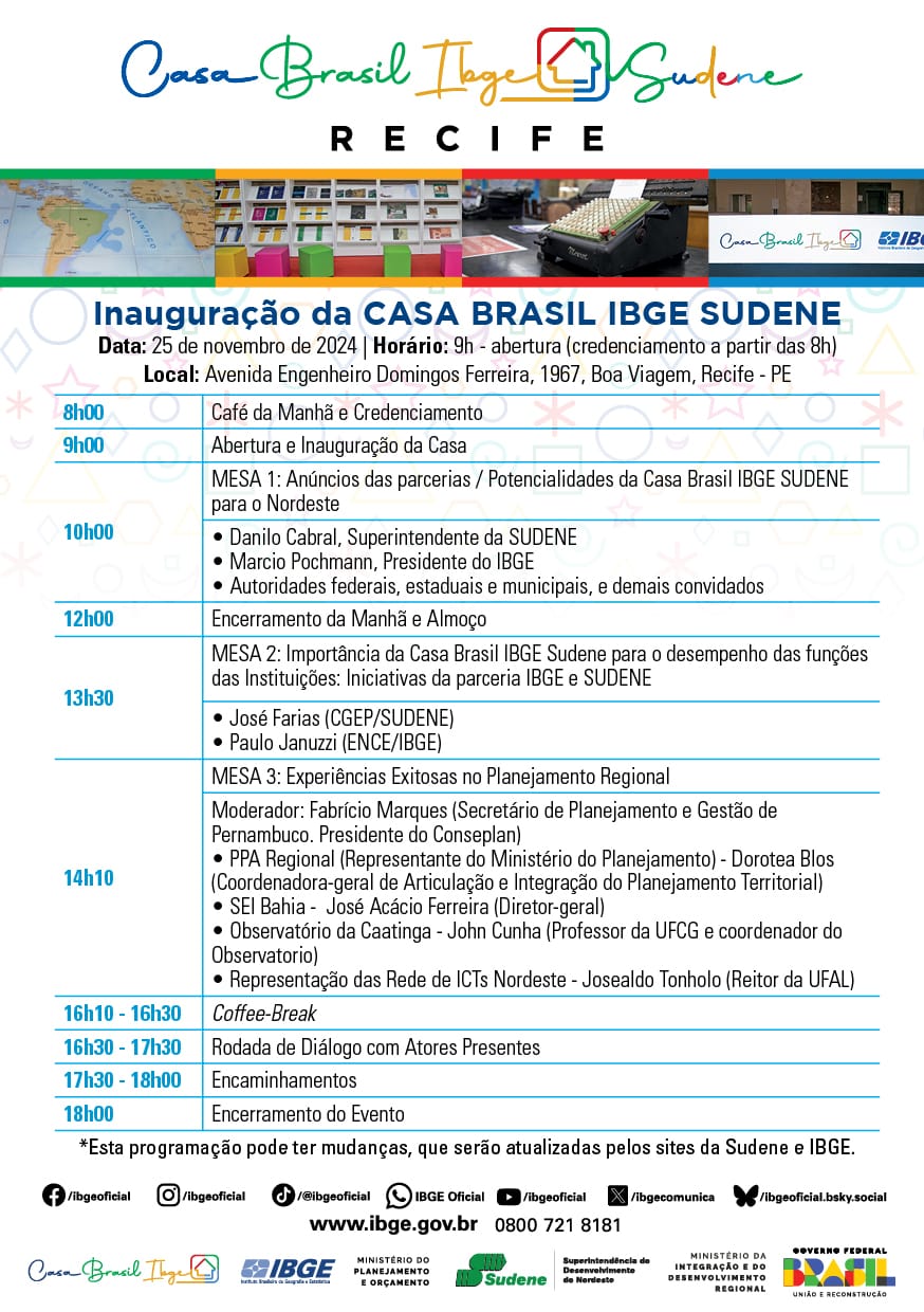 Programação do evento