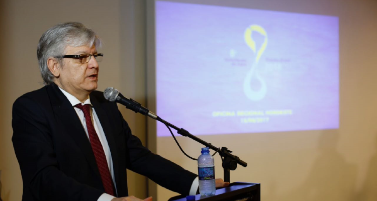 Foto do secretário-executivo do MI, Mário Ribeiro, durante seu discurso