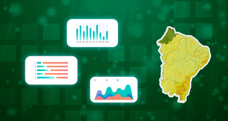 A ilustração mostra três gráficos de barras e hachuras à esquerda. À direita, está o mapa da área de atuação da Sudene.