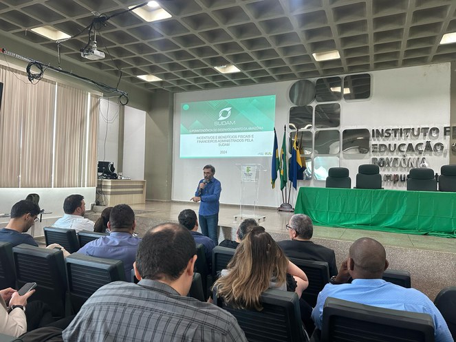 Incentivos e benefícios fiscais para o desenvolvimento regional foram explicados  pelo coordenador-geral de incentivos e benefícios fiscais da Sudam, Jorge Valente, durante Jornada em Rondônia