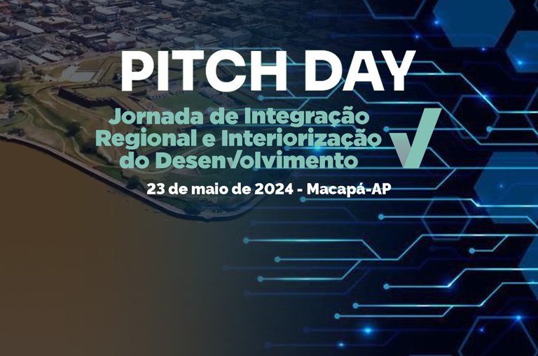 Arte para a matéria sobre Pitch Day programado para Jornada no Amapá