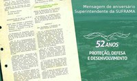 Mensagem de aniversário de 52 anos da SUFRAMA