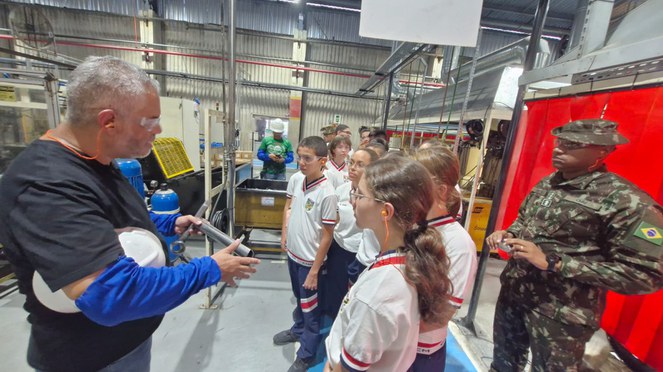 Visita à empresa Caloi de alunos do CMM