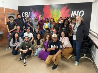 Porto Alegre sedia aula inaugural do curso de produtor cultural focado no Hip Hop com apoio do MTE e Senac