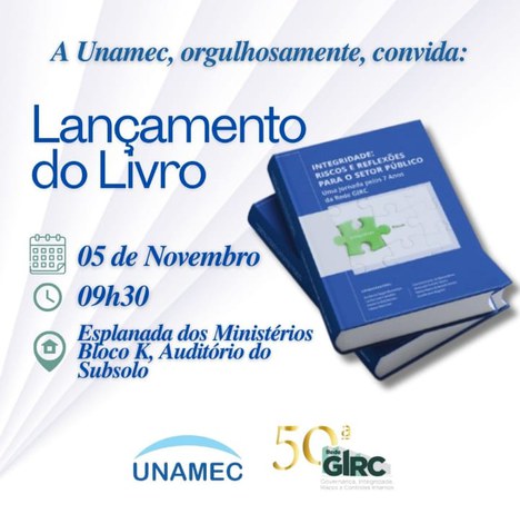 Lançamento do livro dia 5 de novembro