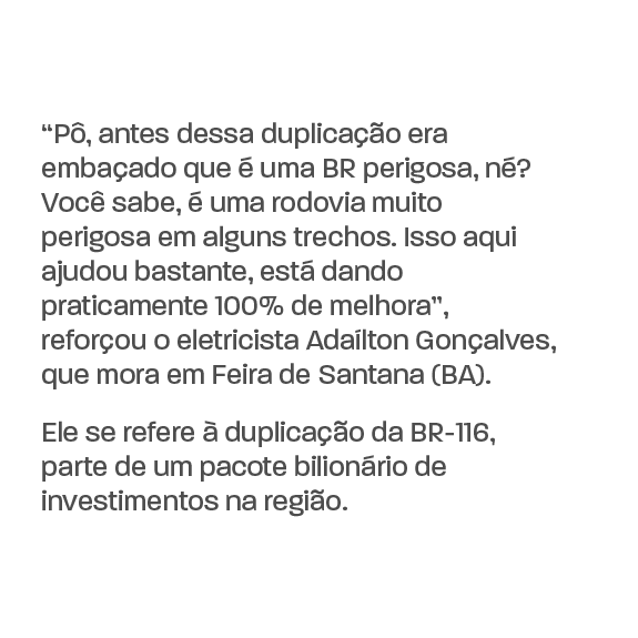 Aspas sobre a importância e significado da duplicação da Br-116