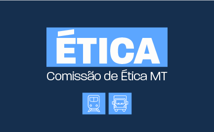 Banner com o texto "Ética: Comissão de ética do MT"