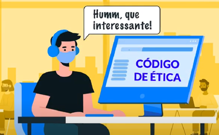 Banner com o texto "Código de ética"