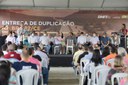 Ministro Tarcísio discursa na entrega da obra na BR-222/CE